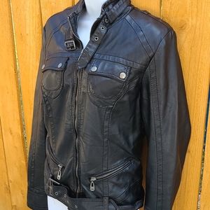 Vegan Leather Moto Jacket